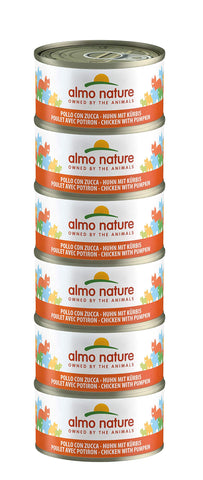 almo nature Mega Pack - Chicken with Pumpkin 6 x 70g Cans, transparent
