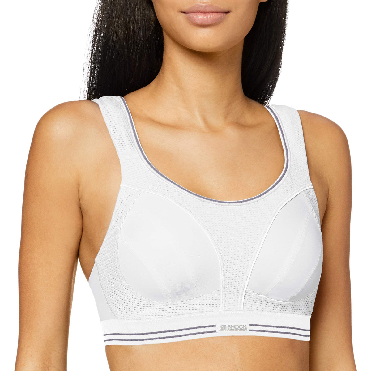 Champion Women's Shock Absorber S5044 Ultimate Run Bra Sports Bra, White, 32FF