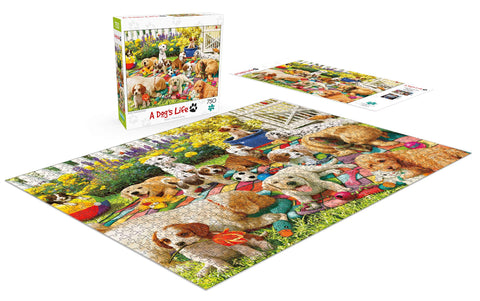 Buffalo Games - Puppy Playground - 750 Piece Jigsaw Puzzle Multicolor, 24"L X 18"W