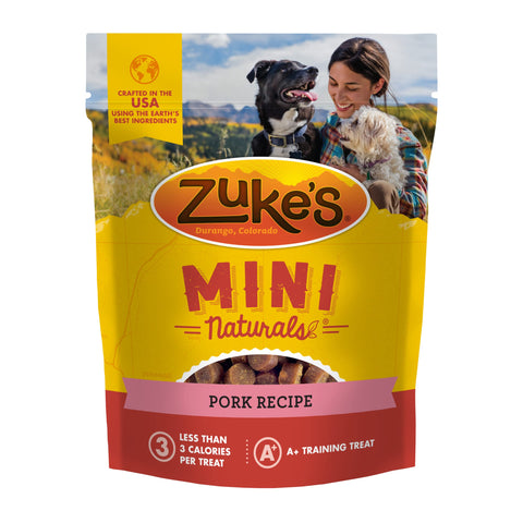 Zuke's Mini Naturals Training Dog Treats Pork Recipe - 6 Oz Bag