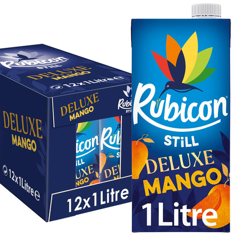 Rubicon Still 12 Pack Deluxe Mango Juice Drink, Made with Handpicked Alphonso Mangoes for an Authentic and Delicious Flavor - 12 x 1L Cartons