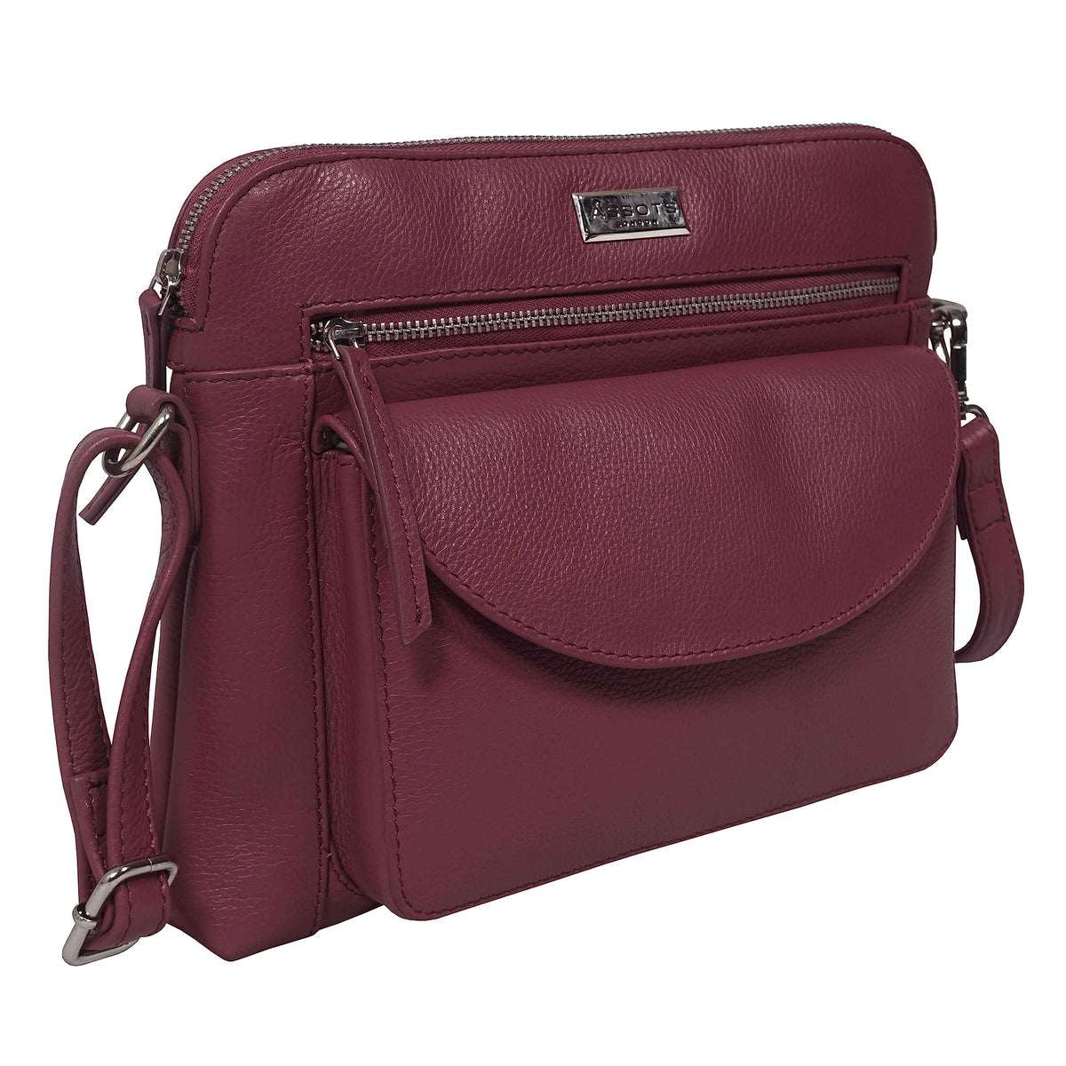 ASSOTS Crossbody Bags for Women - Real Leather Sling with Multiple Pockets and Adjustable Strap - Perfect for Daily Use and Gifting (Jean Pink Nappa)