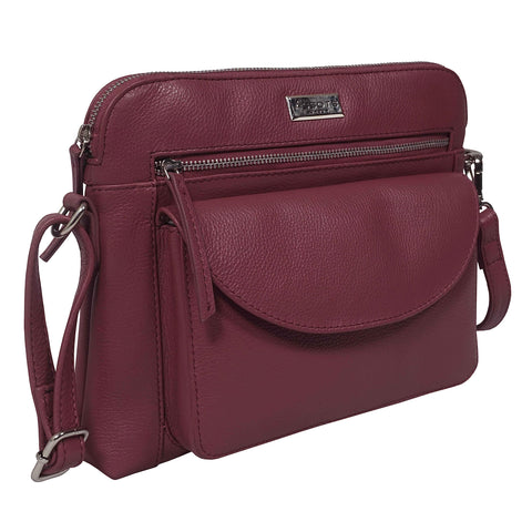 ASSOTS Crossbody Bags for Women - Real Leather Sling with Multiple Pockets and Adjustable Strap - Perfect for Daily Use and Gifting (Jean Pink Nappa)