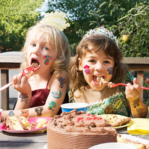 Generic Elephant Temporary Tattoos Baby Showers Birthday Party Supplies Favors Decorations Super Cute 82 PCS Fake Tattoos Stickers for Boys Girls School Classroom Rewards Gifts Ideal