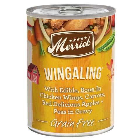 Merrick Grain Free Wet Dog Food, Premium And Wholesome Gluten Free Canned Adult Dog Food, Wingaling Recipe