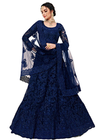 PINKKART Festival Party Stitched Net Indian Wedding Wear Women Lehenga Choli 17181920Ali, 8, Large