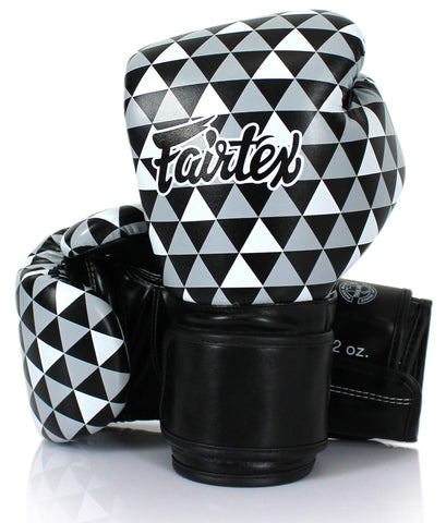 Fairtex BGV14 Muay Thai Boxing Microfibre Gloves for Men, Women, Kids | MMA Gloves, Kickboxing, Gym, Workout | Premium Quality, Light Weight & Shock Absorbent Boxing Gloves- (Black Prism/14oz)