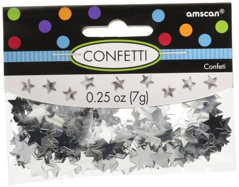 Shimmering Mini Stars Confetti - 0.25 oz. (24 Pack) - Perfect for Celebrations & Events, Silver