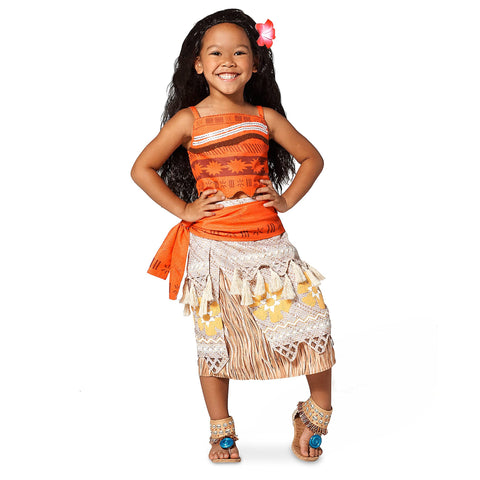 Disney Moana Costume for Girls, Size 7/8 Multicolored