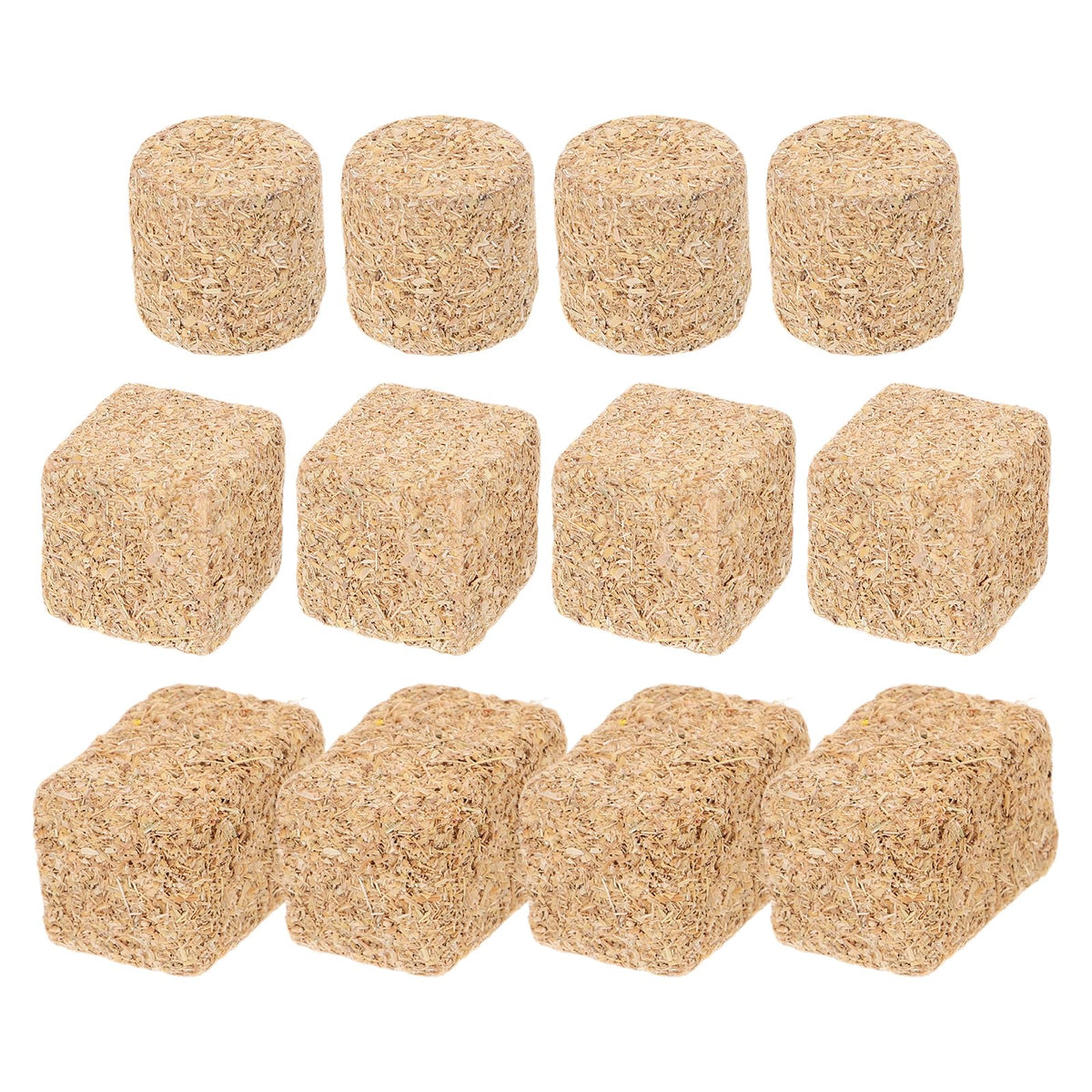 jojofuny 12pcs Toy Hay Bales Mini Haystack Decor, Scene Haystack Decor, Miniature Haystack, Small Bales, Mini Hay Bales for Table Miniature Decor Mini Straw Bales Yard Scene Decor Autumn
