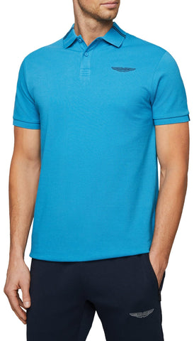 Hackett London Men's Am Tipped Polo, Blue (Hypa Blue), XXL