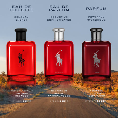 Ralph Lauren Fragrances Polo Red - Parfum - Men's Cologne - Ambery & Woody - With Absinthe, Cedarwood, and Musk - Intense Fragrance - 4.2 Fl Oz