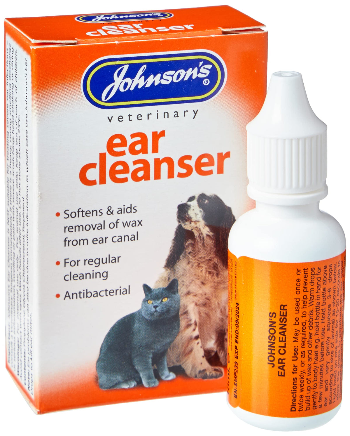 Johnsons Vet Ear Cleanser, 18 ml, clear
