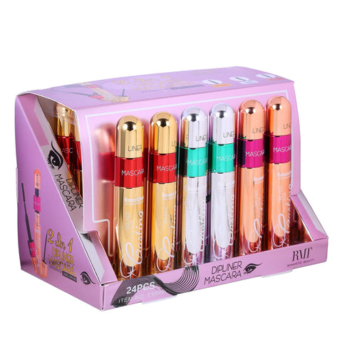 2 in 1 Lasting Dip Liner and Mascara by Romantic Beauty (Full Set (3 PIeces))