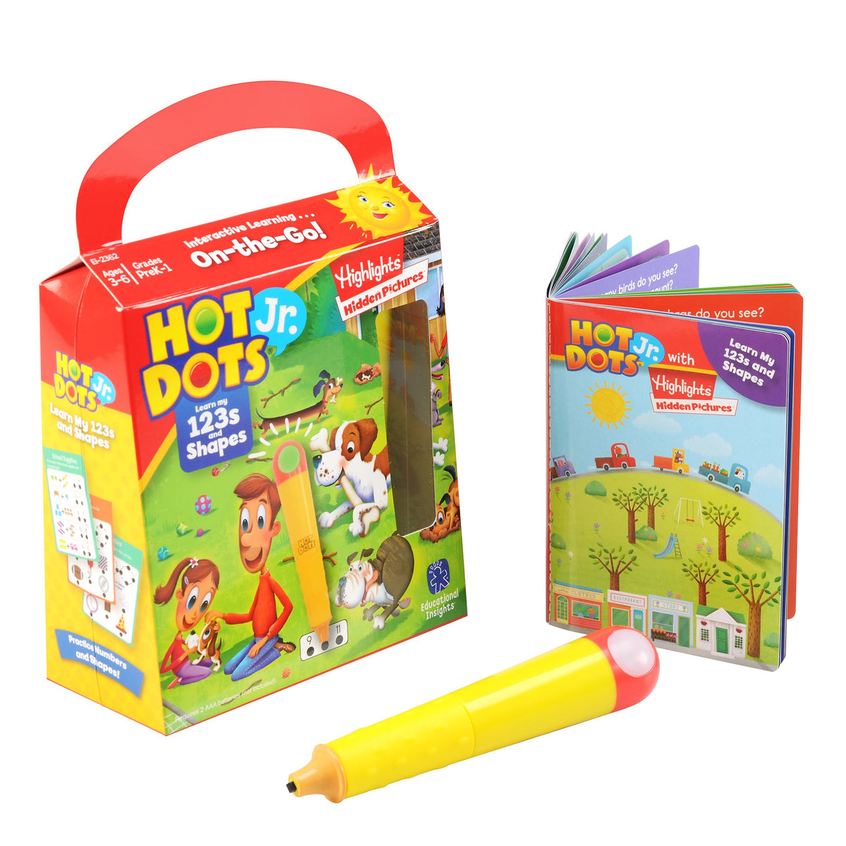 Educational Insights Hot Dots Jr. Learn My 123s with Highlights: Homeschool Learning Workbooks, Kids Travel Activity, Ages 3+