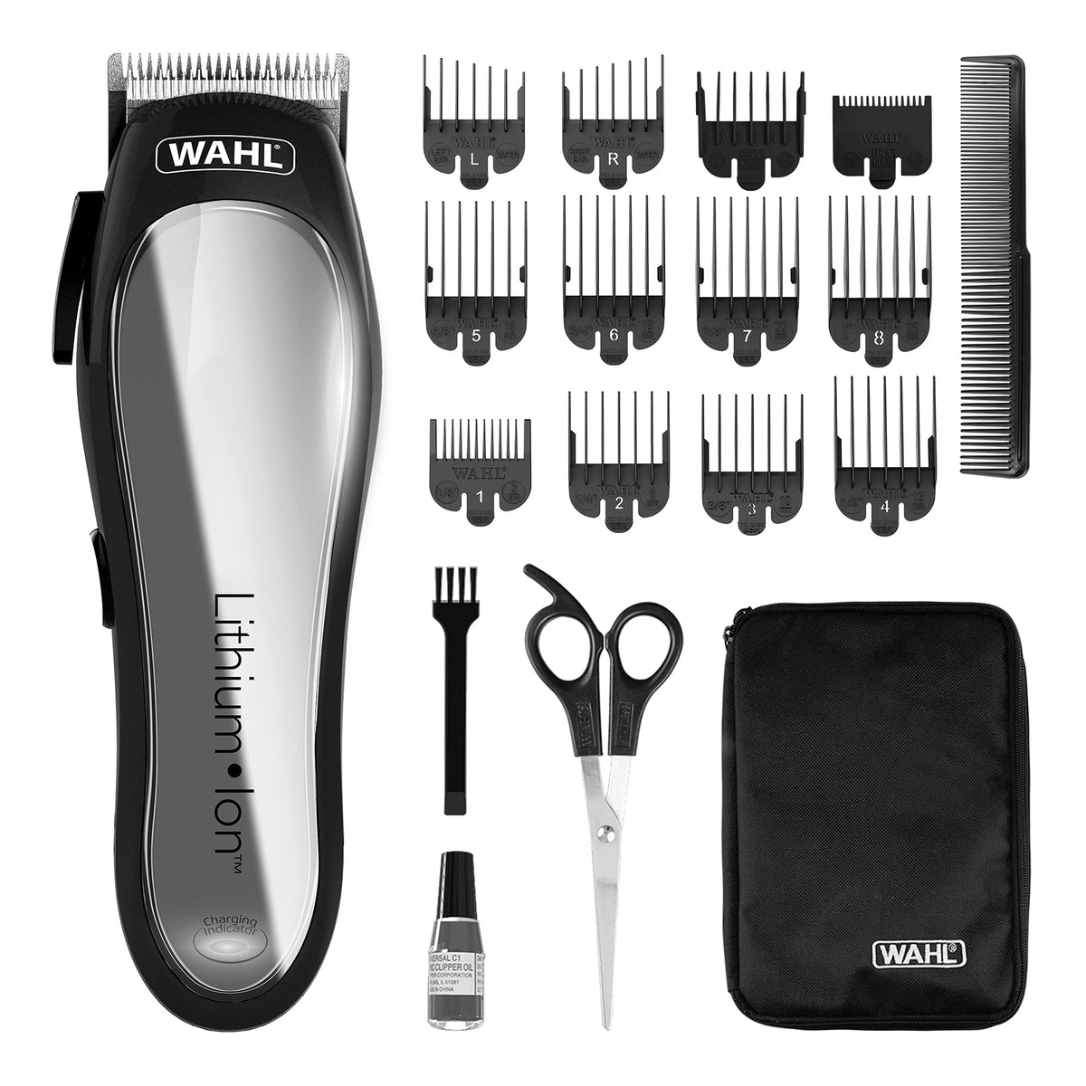 WAHL Power Clipper, Head Shaver, Mens Hair Clippers, Lithium Cord/Cordless Clipper, Quick Charge, Professional Quality, Family Haircutting Kit, Black