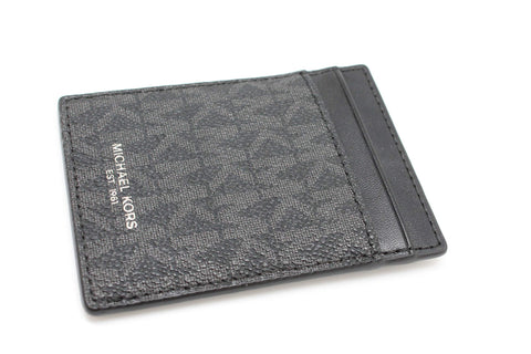 Michael Kors MenÃ¢â‚¬â„¢s Leather Gifting Money Clip Card Case Box Set Black