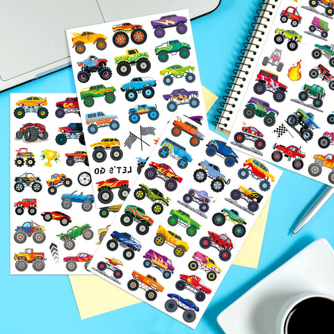 510 Pieces Truck Temporary Tattoo Stickers Truck and Cars Tattoos Truck Birthday Party Supplies for Kids Sticker Classroom School Prize Truck Party Favor Decorations Party Gifts for Boys and Girls