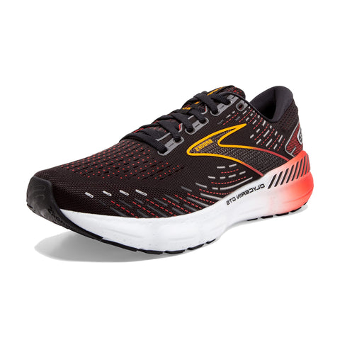 Brooks Men's Glycerin GTS 20 Supportive Running Shoe - Black/Blackened Pearl/Fiery Red - 8 Medium