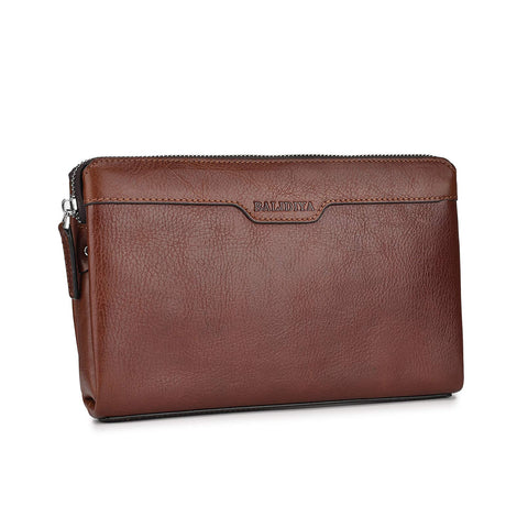Balidiya Men Clutch Bags Genuine Leather Purse Wallet Large Capacity Business Card Organizer Purse 3-FÃ¢â‚¬Â¦