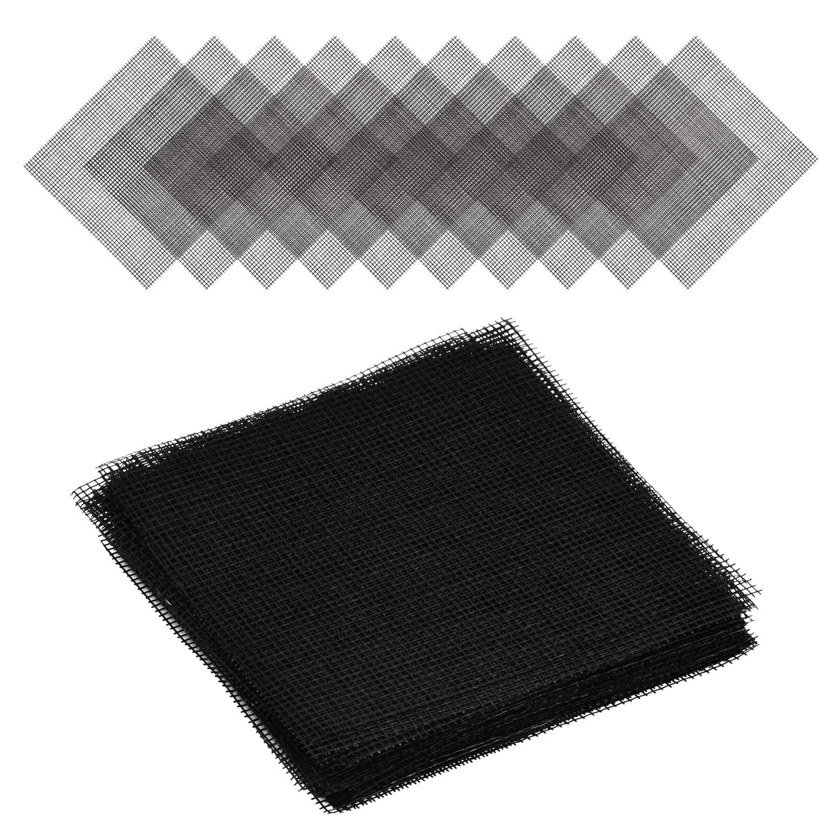Vesaneae Pack of 50 Plastic Bonsai Cover Nets, Flower Pot Mesh Pad, Bonsai Grid, Garden Drainage Mesh, for Bonsai Bowl, Flower Pot or Plant Pot Saucer (10 x 10 cm)