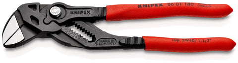 Knipex Pliers Wrench pliers and a wrench in a single tool grey atramentized, plastic coated 180 mm (self-service card/blister) 86 01 180 SB