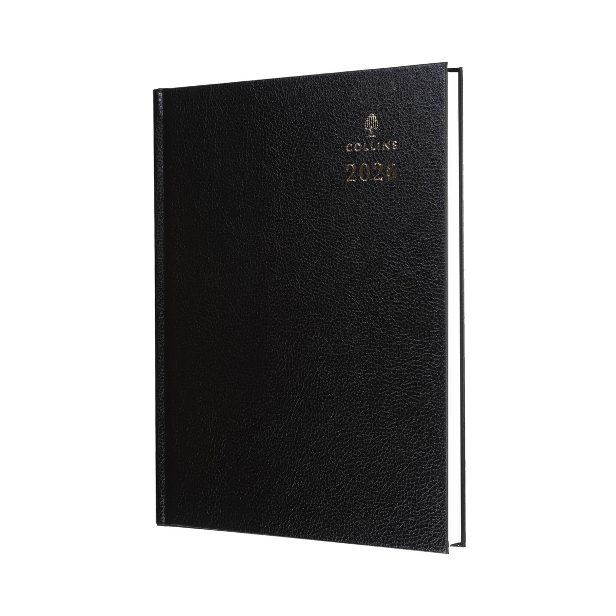 Collins Standard Desk Diary for Professionals - A4 Day to a Page Business Diary (2026 Early Edition) - Black - (44E.99-26) - Premium Business Planner with Hardback Leathergrain Covers