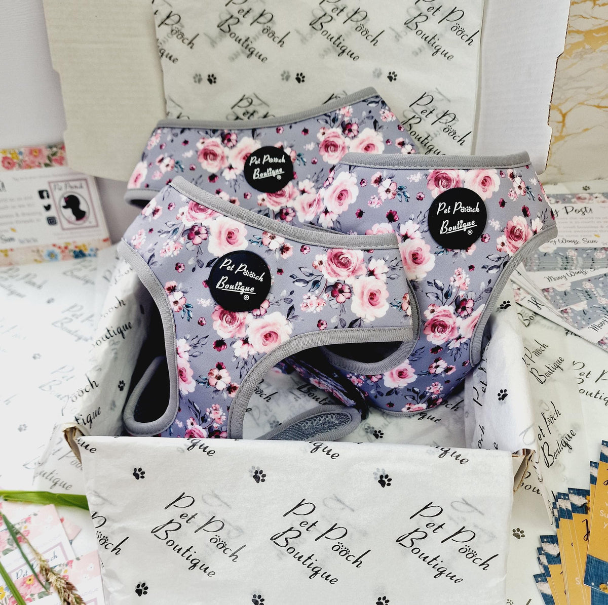 Secret Garden Floral Dog Harness S