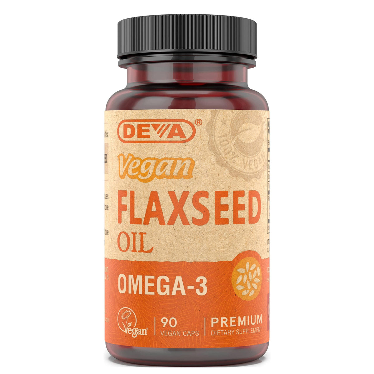 DEVA Vegan Flaxseed Oil - 90 Vcaps