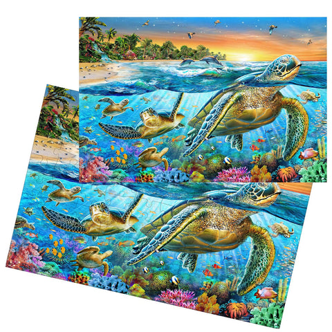 Puzzles for Kids Ages 4-6 8-10 Year Old - Underwater World,100 Piece Puzzle for Toddler Children Learning Educational Puzzles Toys for Boys and Girls.