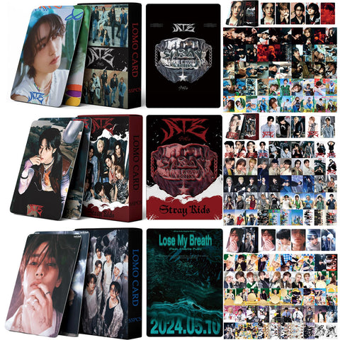 PYAJUU 3Pack/165Pcs Stray Kids Photocards Set Stray Kids ATE Album Photocards 2024 New Album Lomo Cards Lose My Breath Photo Cards Stray Kids Merch HYUNJIN Photocards Felix Photocards