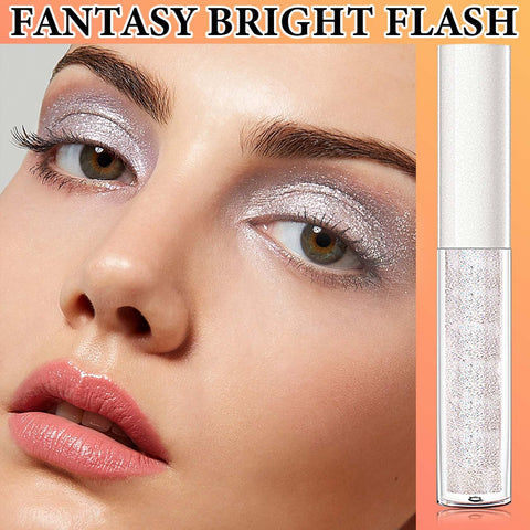 DuoZeng Liquid Glitter Eyeshadow,Liquid Sparkling Eye Shadow Under Eye Shadow Bling,Long Lasting,Quick Drying,Easy to Apply,Pigmented Liquid Glitter Eye Shadow for Crystals Eye Makeup(#04)