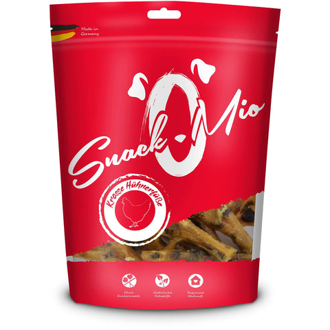 SnackOMio Premium Dog Snack, Crispy Chicken Feet, Grain-Free, Pack of 1 (1 x 350 g)