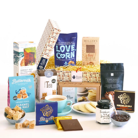 British Hamper Company Luxury Gift Hamper Gourmet Food - Gifts For Men, Women, Him, Her, Girlfriend, Wife, Get Well Soon Treat Food Gift Baskets, Afternoon Tea For Birthday Gifts