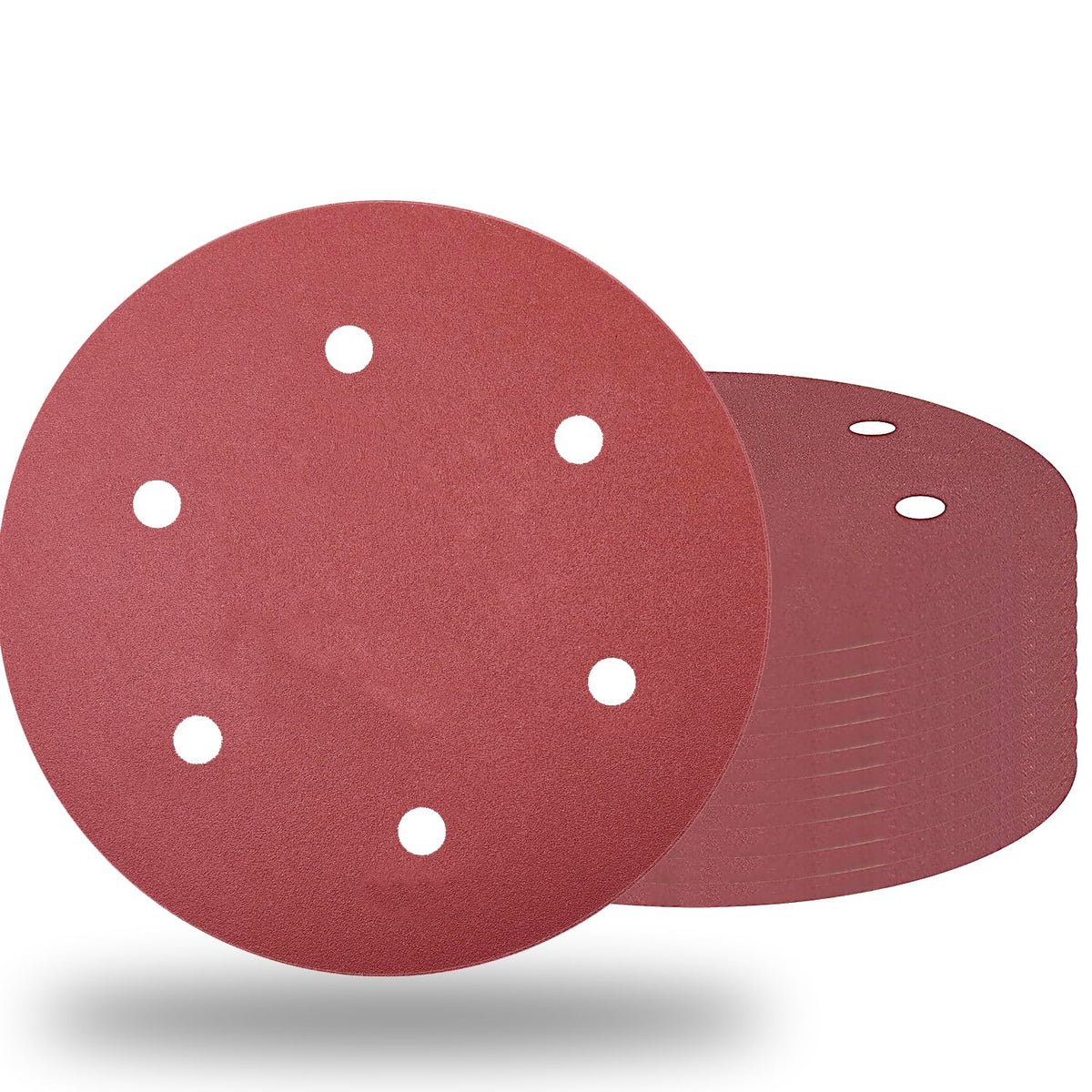 10 Pack 9 Inch 6 Hole 150 Grits Drywall Sanding Disc, 9" Hook and Loop Sandpaper Aluminum Oxide Sanding Pads Sand Paper for Drywall Sander