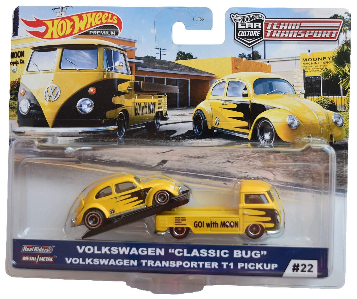 Mattel Hot Wheels Team Transport Volkswagen Transporter T1 Pickup #22, Yellow