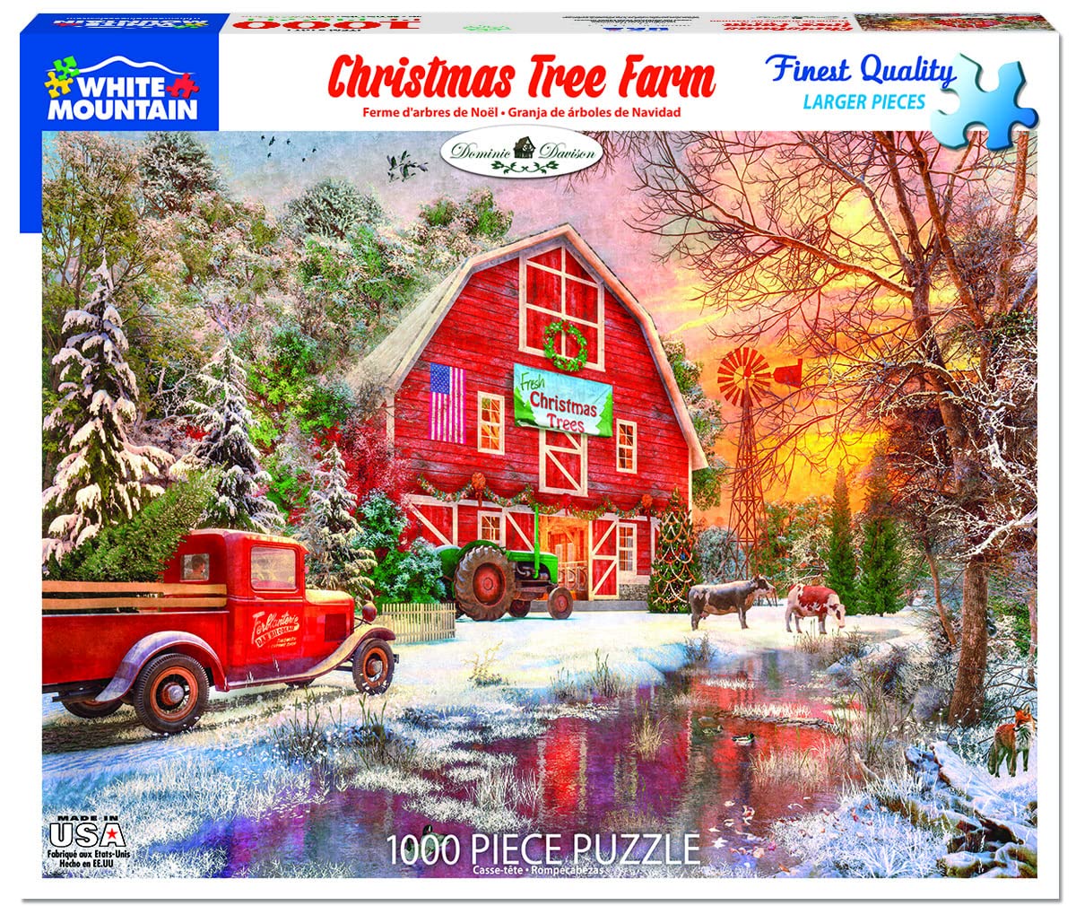 WHITE MOUNTAIN PUZZLES Christmas Tree Farm Puzzle, 1 EA