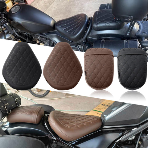 WOOGA Motorcycle Front Rider Seat Front Seat Cushion Passenger Pillion Cushion Pad Replacement for Rebel CMX 500 CMX 300 CMX500 CMX300 Accessories 2017-2024 (Front-Black)