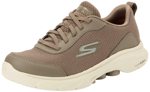 Skechers Men's GO Walk 7, Taupe Textile Synthetic, 10