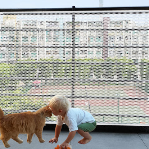 Banister Guard-15ft X 3ft Thick Balcony Safety Net for Kids Pet Balcony Guard Balcony Netting for Pets Rail Net for Balcony Apartment Cat Netting Safety Netting for Railings Stair Guards (White)