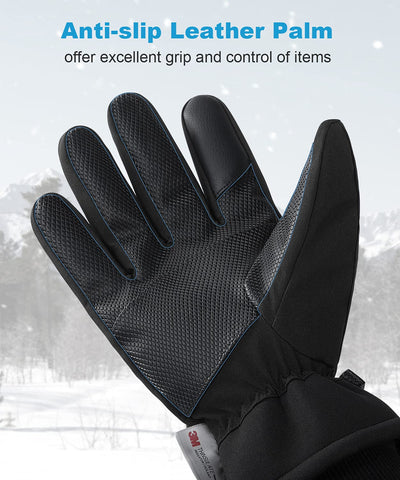 coskefy Thermal Gloves, -20? Coldproof Touchscreen Ski Gloves Waterproof Winter Gloves 3M Thinsulate Snow Gloves for Walking Snowboarding Hiking Outdoor