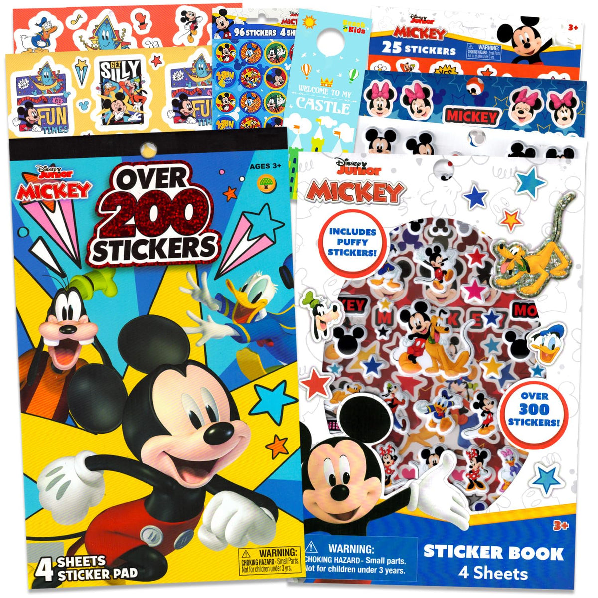 Mickey Mouse Stickers for Toddlers - Mickey Stickers Bulk Bundle Includes Over 600+ Mickey Mouse Stickers for Kids Plus Door Hanger | Mickey Stickers Party Favors