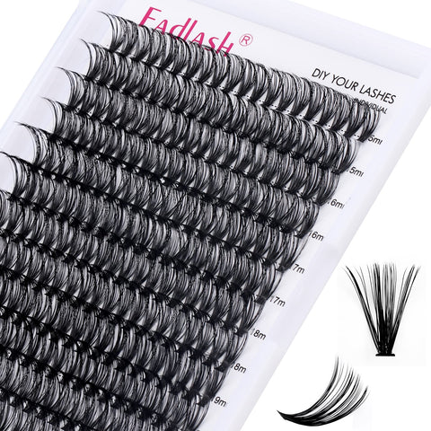 Individual Cluster Lashes Extensions 40D 0.07 D Curl 15-20mm Mixed Trays Extensions 240Pcs Individual Cluster Lashes DIY Eyelash Extensions at Home (40D-0.07D,15-20mm)