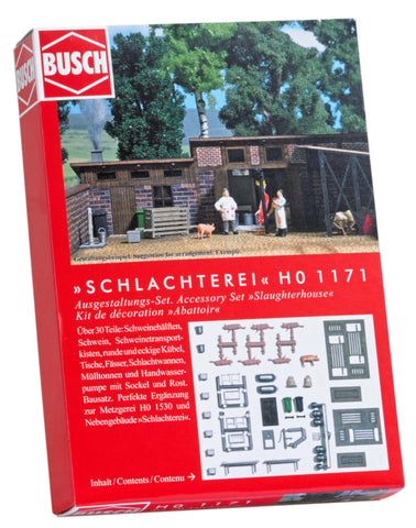 Busch 1171 Slaughterhouse Accessory HO Scenery Scale Model Scenery