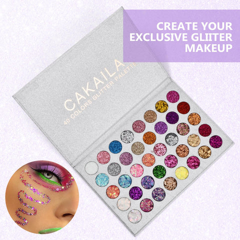 Bezavea Eyeshadow Palette Makeup Set, 40 Colors Eyeshadow Palette Makeup, 40 Blendable Shades with Highly Pigmented Glitters, Shimmers for Day or Night Looks, Neon Eyeshadow Makeup Palette