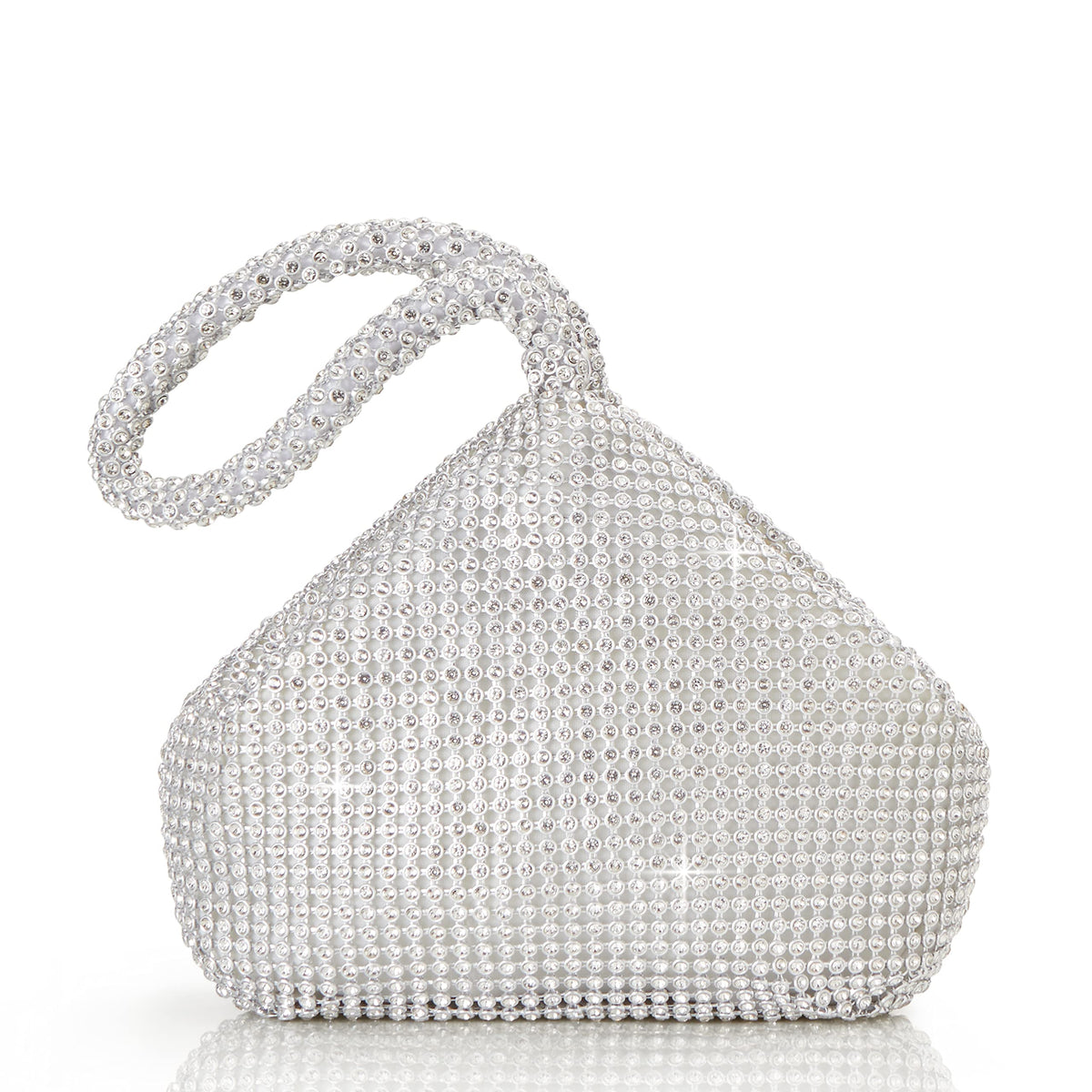 BABEYOND 1920s Flapper Clutch Handbag Peacock Glitter Sequin Clutch Bag for Women Roaring 20s Evening Clutch Beaded Bag Gatsby Costume Accessories Wedding Party (Silver)