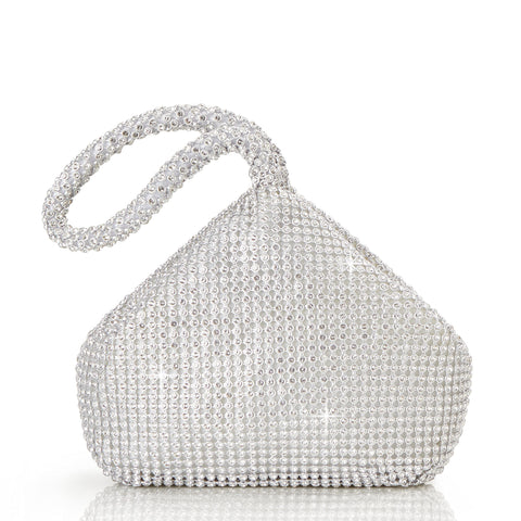 BABEYOND 1920s Flapper Clutch Handbag Peacock Glitter Sequin Clutch Bag for Women Roaring 20s Evening Clutch Beaded Bag Gatsby Costume Accessories Wedding Party (Silver)