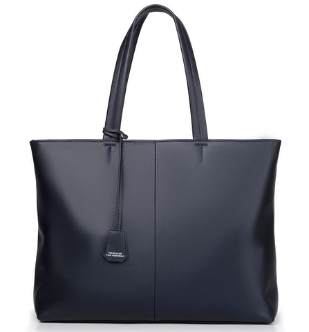 FSD.WG Men's Tote Bag,Business Bag, Leather Briefcase,Elegant Leather,Large Capacity,Black, 80blue, L