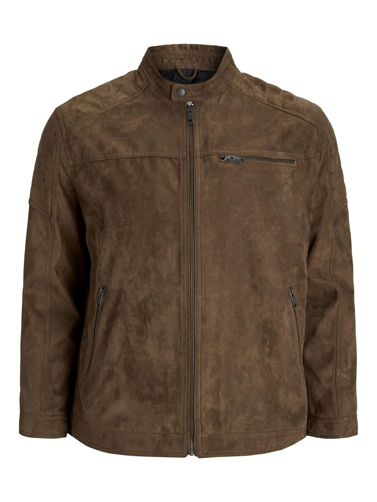 JACK & JONES Men's Jjerocky Noos Ps Jacket Lightweight, Cognac/pattern: fake suede, 3XL