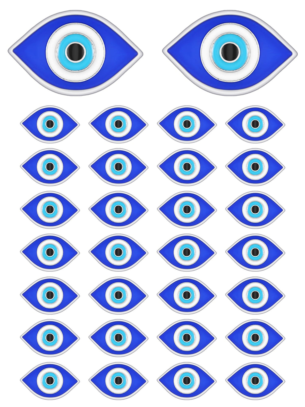 Equsion 30 Pcs Evil Eye Brooch Blue Evil Eye Enamel Pin Vintage Lapel Pin for Jacket Backpack Clothes Bag Men Women Gifts